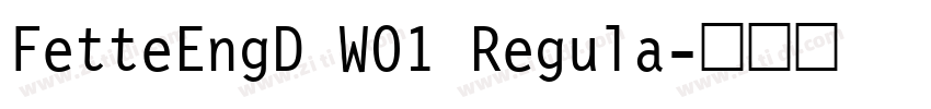 FetteEngD W01 Regula字体转换